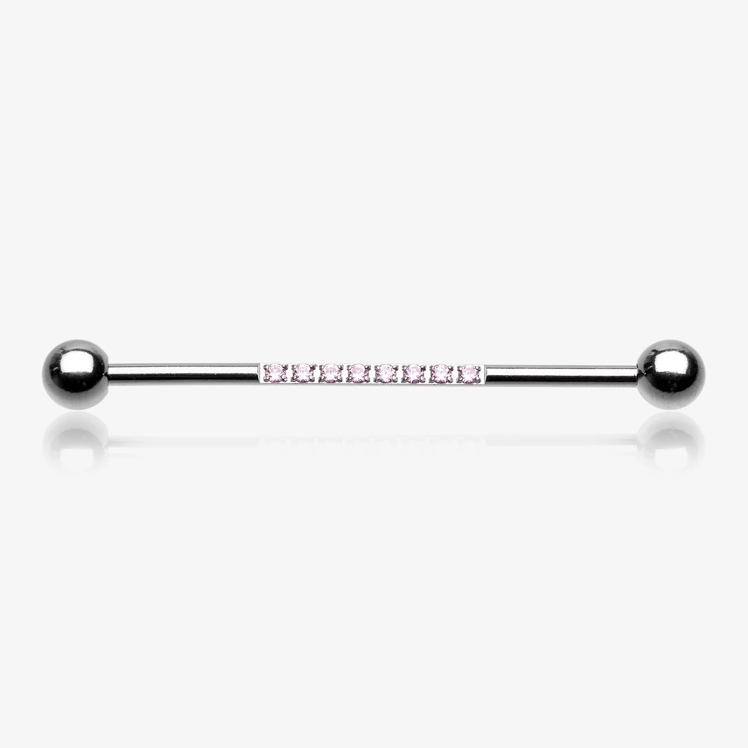 Sparkle Lined Gems Industrial Barbell