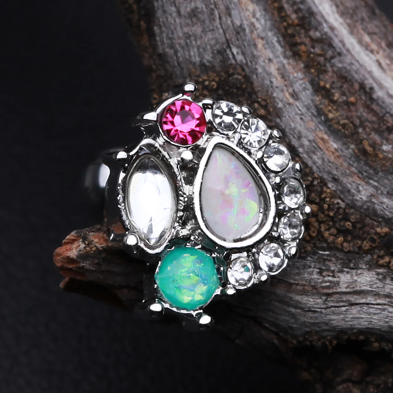 Sparkle Opal Medley Cartilage Tragus Earring - Image 2