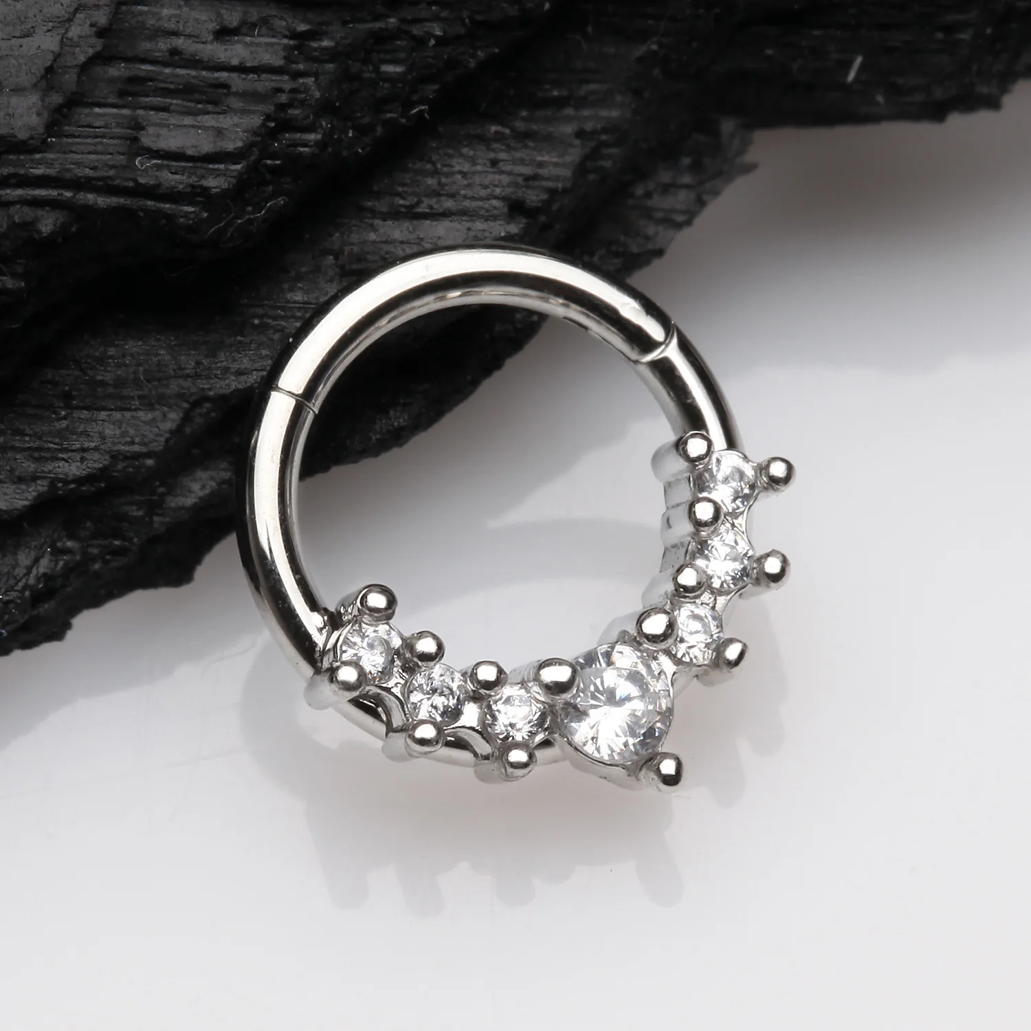 Sparkle Princess Journey Seamless Clicker Hoop Ring - Image 2