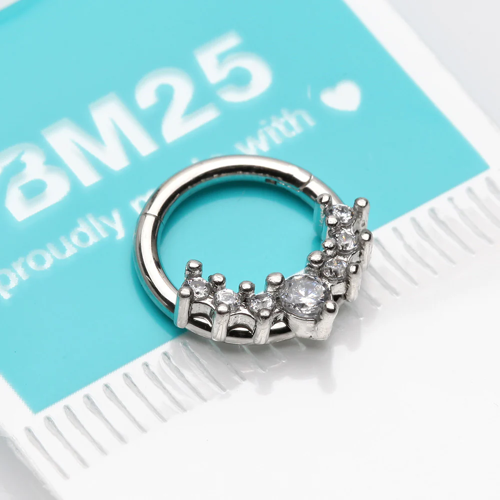 Sparkle Princess Journey Seamless Clicker Hoop Ring - Image 3