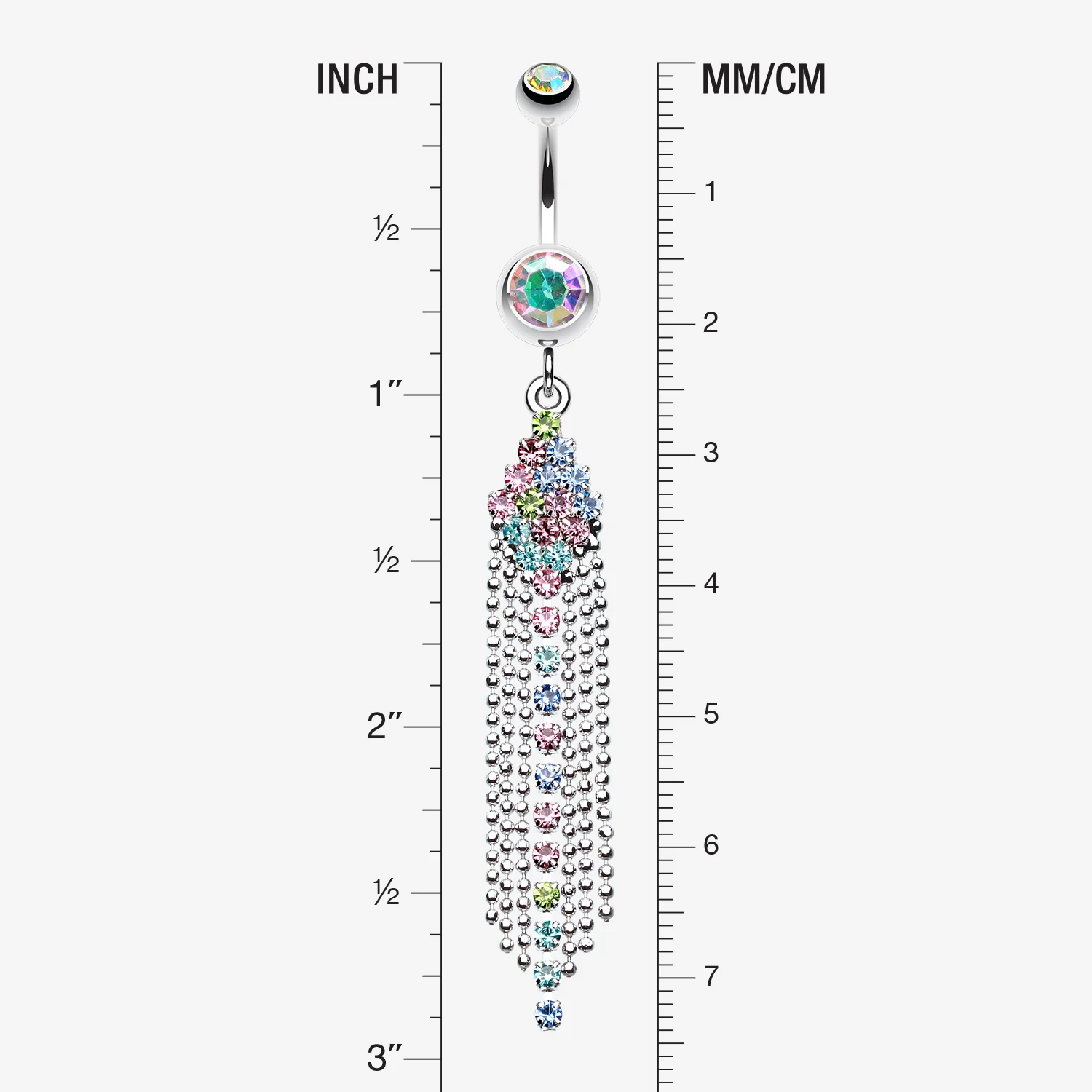Sparkle Showers Belly Button Ring - Image 2