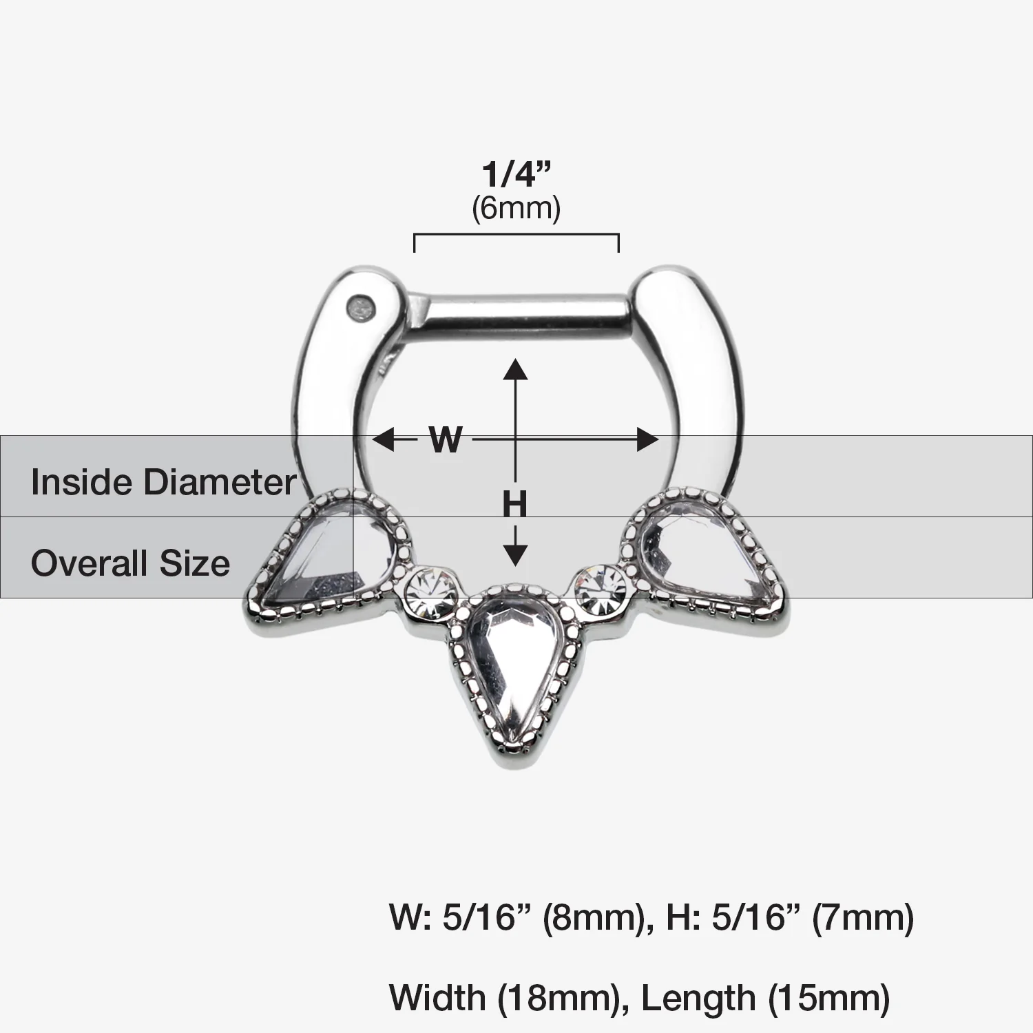 Sparkle Trident Septum Clicker* - Image 2
