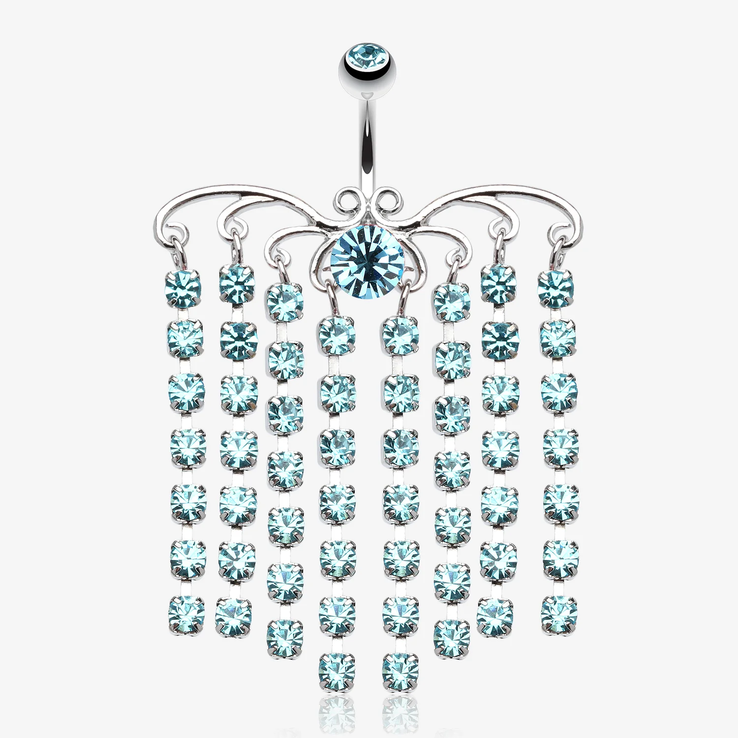 Sparkling Curtain Chandelier Belly Ring