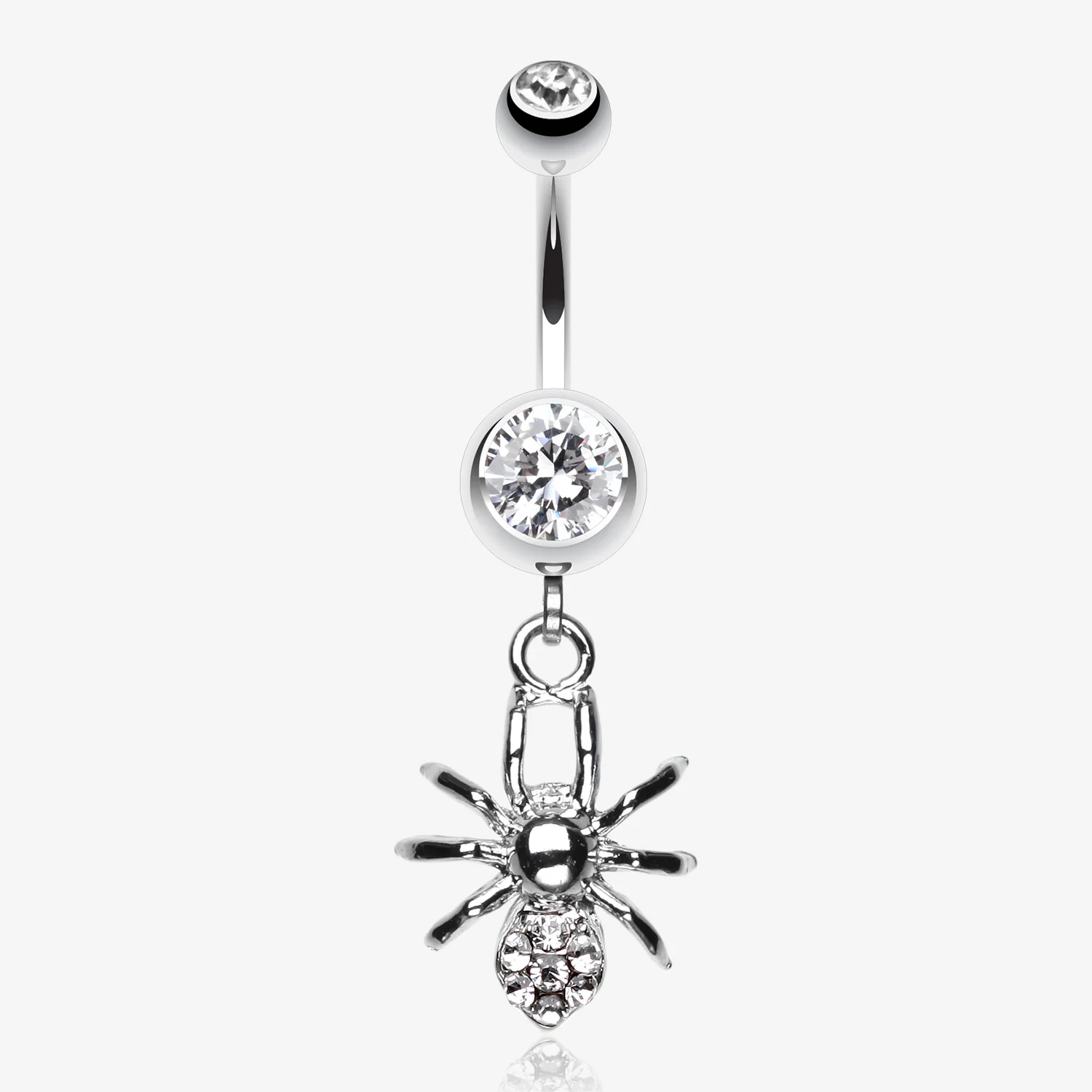 Spider Sparkle Belly Ring