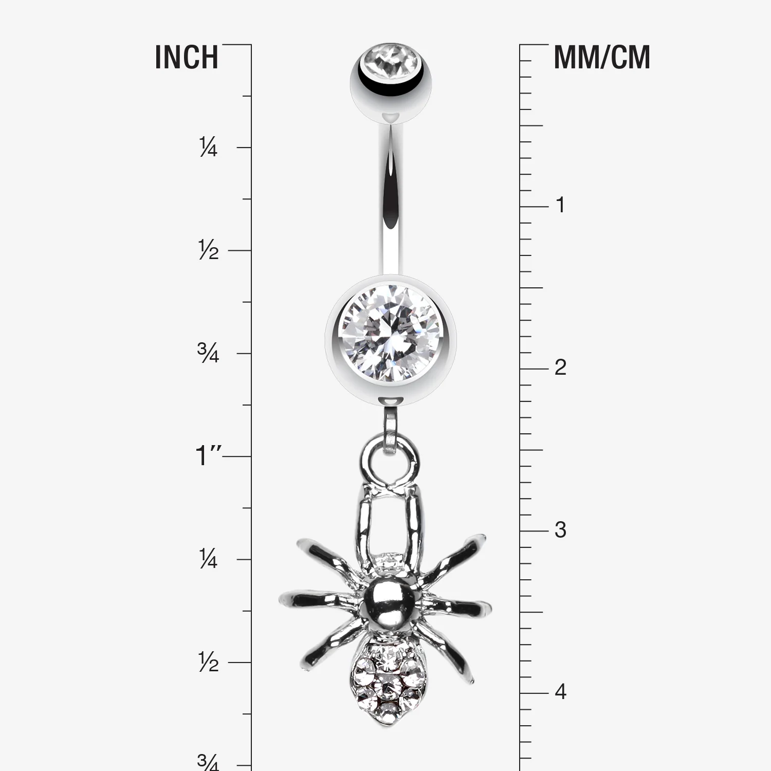 Spider Sparkle Belly Ring - Image 2