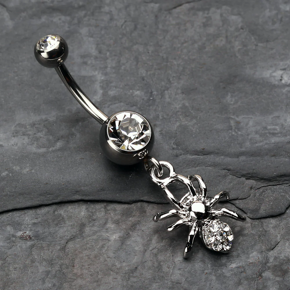Spider Sparkle Belly Ring - Image 3