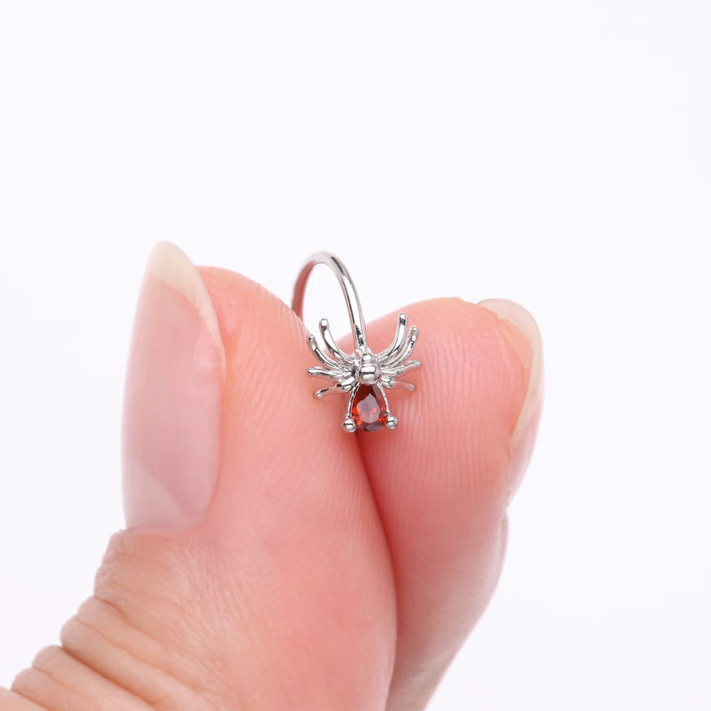 Spider Sparkle Bendable Hoop Ring - Image 3