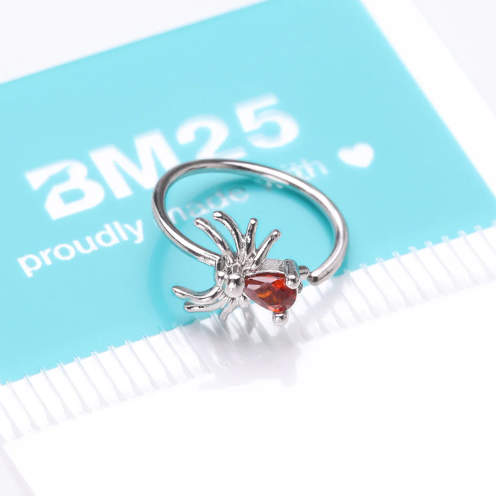 Spider Sparkle Bendable Hoop Ring - Image 5