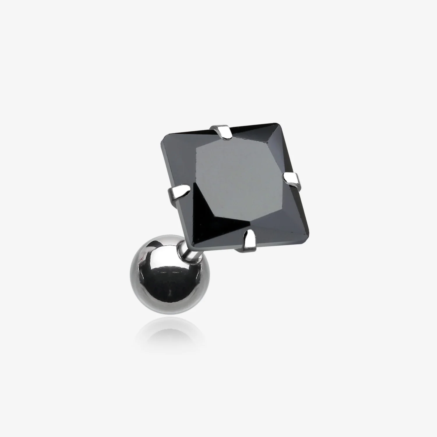 Square Gem Crystal Cartilage Earring
