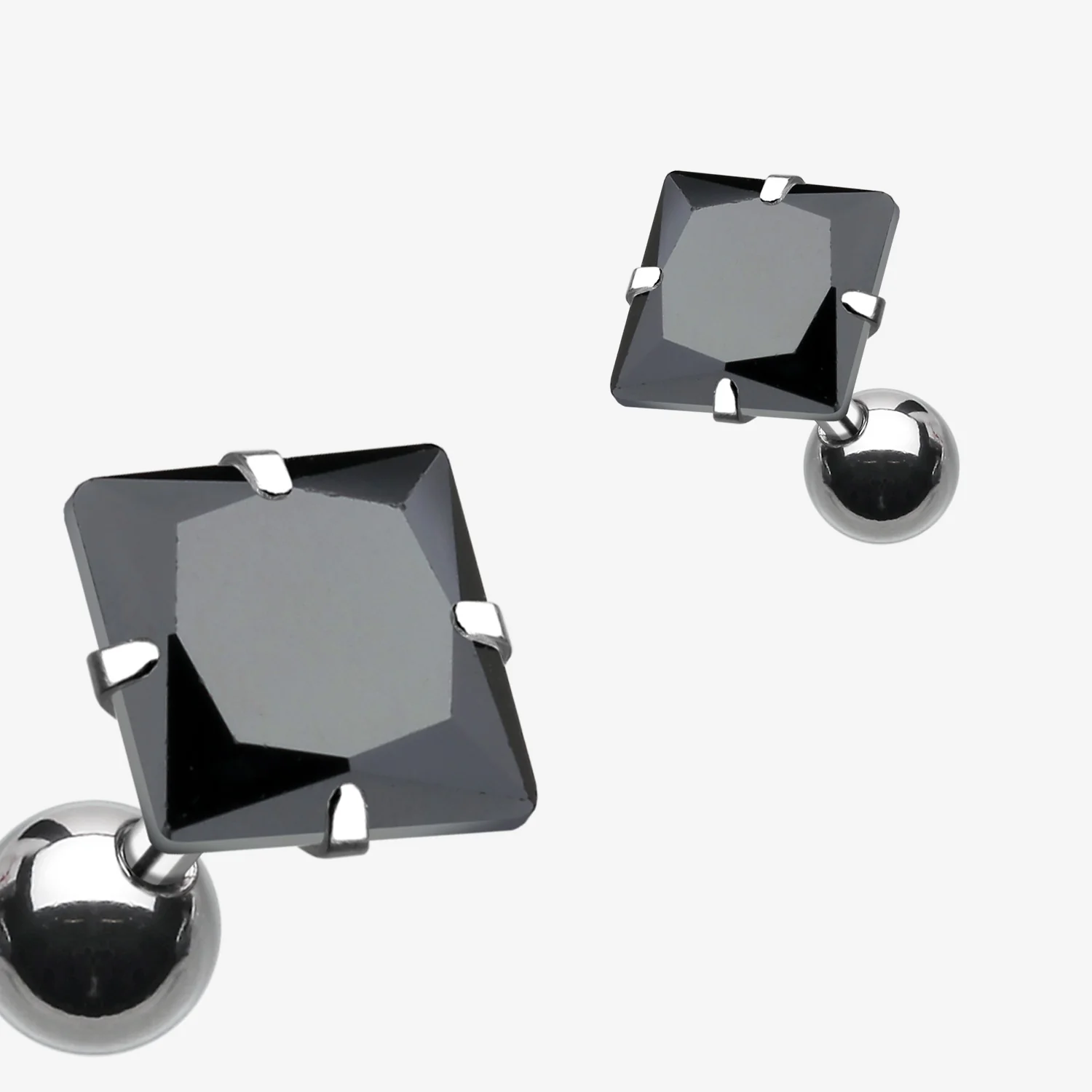 Square Gem Crystal Cartilage Earring - Image 2