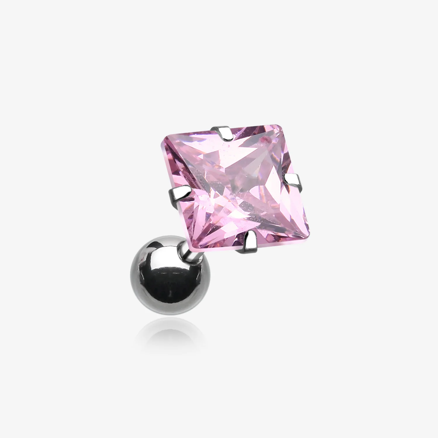 Square Gem Crystal Cartilage Earring