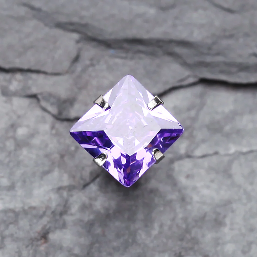 Square Gem Crystal Cartilage Earring - Image 3