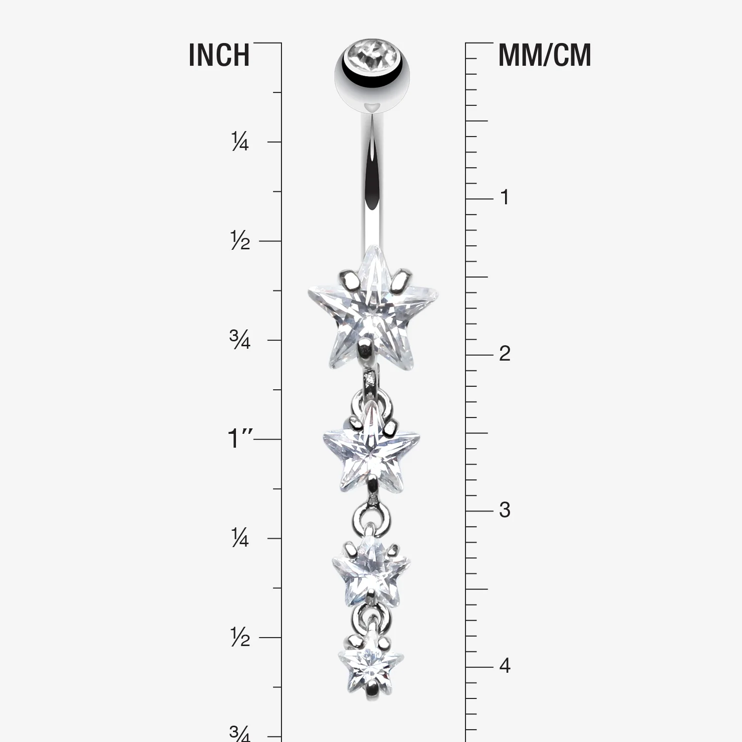 Star Spangled Belly Button Ring - Image 2