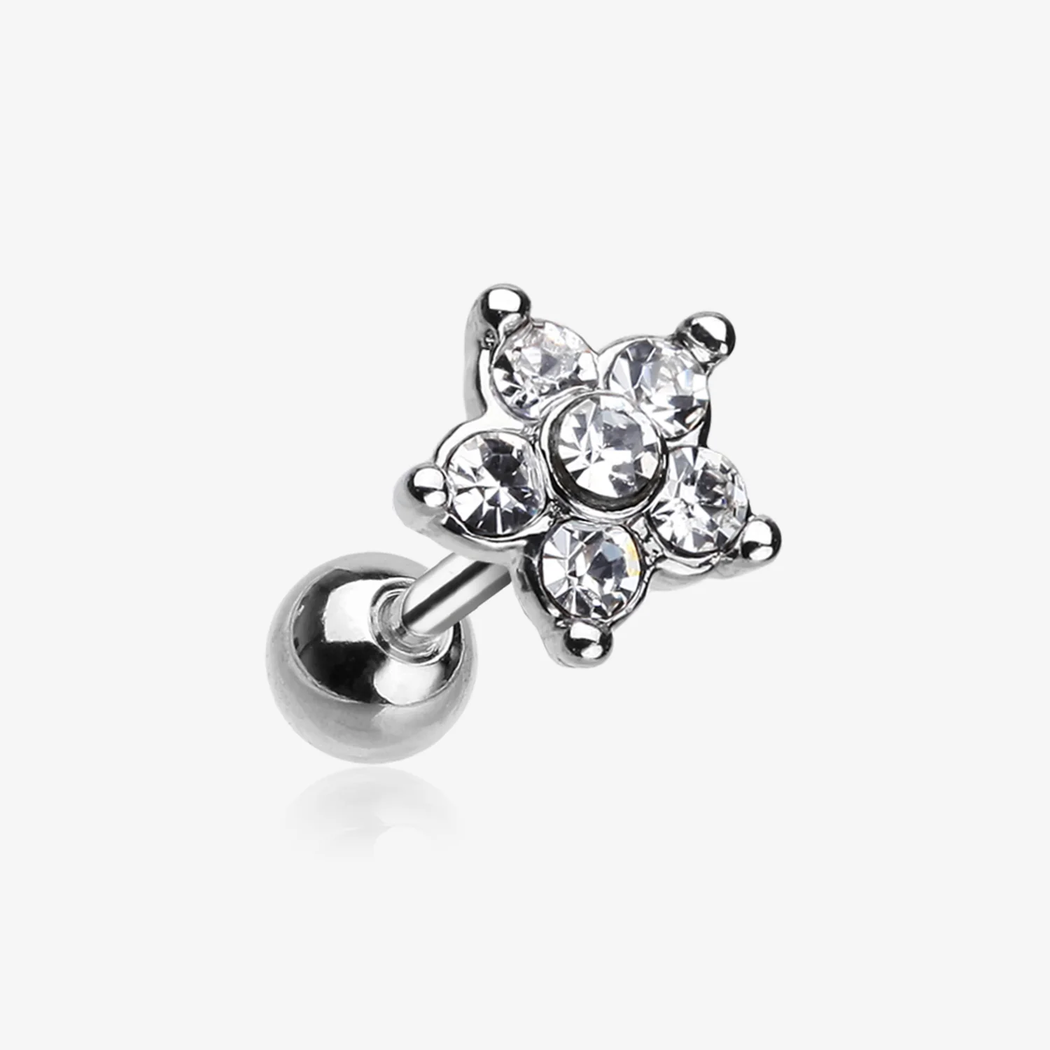Starburst Sparkle Flower Cartilage Tragus Earring