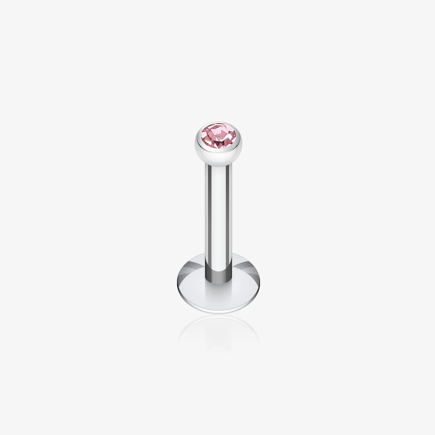 Steel Gem Ball Internally Threaded Labret