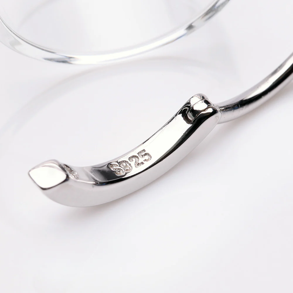 Sterling Silver Minimalist Curved Bar Belly Clicker - Image 4