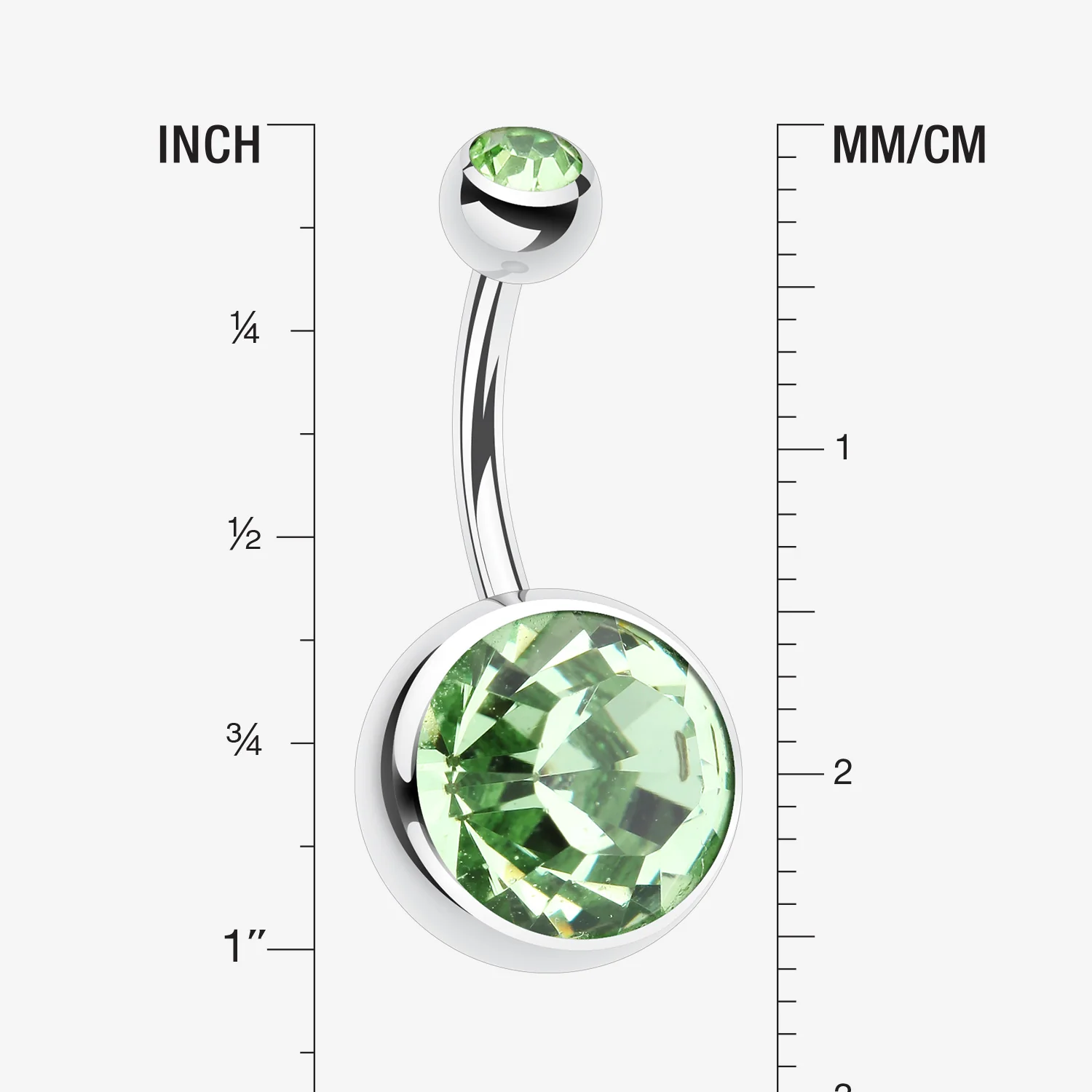 The Giant Sparkle Gem Ball Belly Button Ring - Image 2