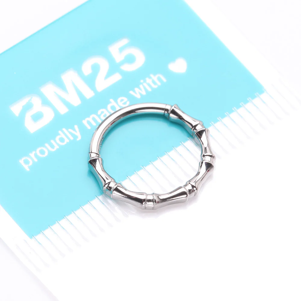 Tribal Bones Steel Clicker Hoop Ring - Image 5