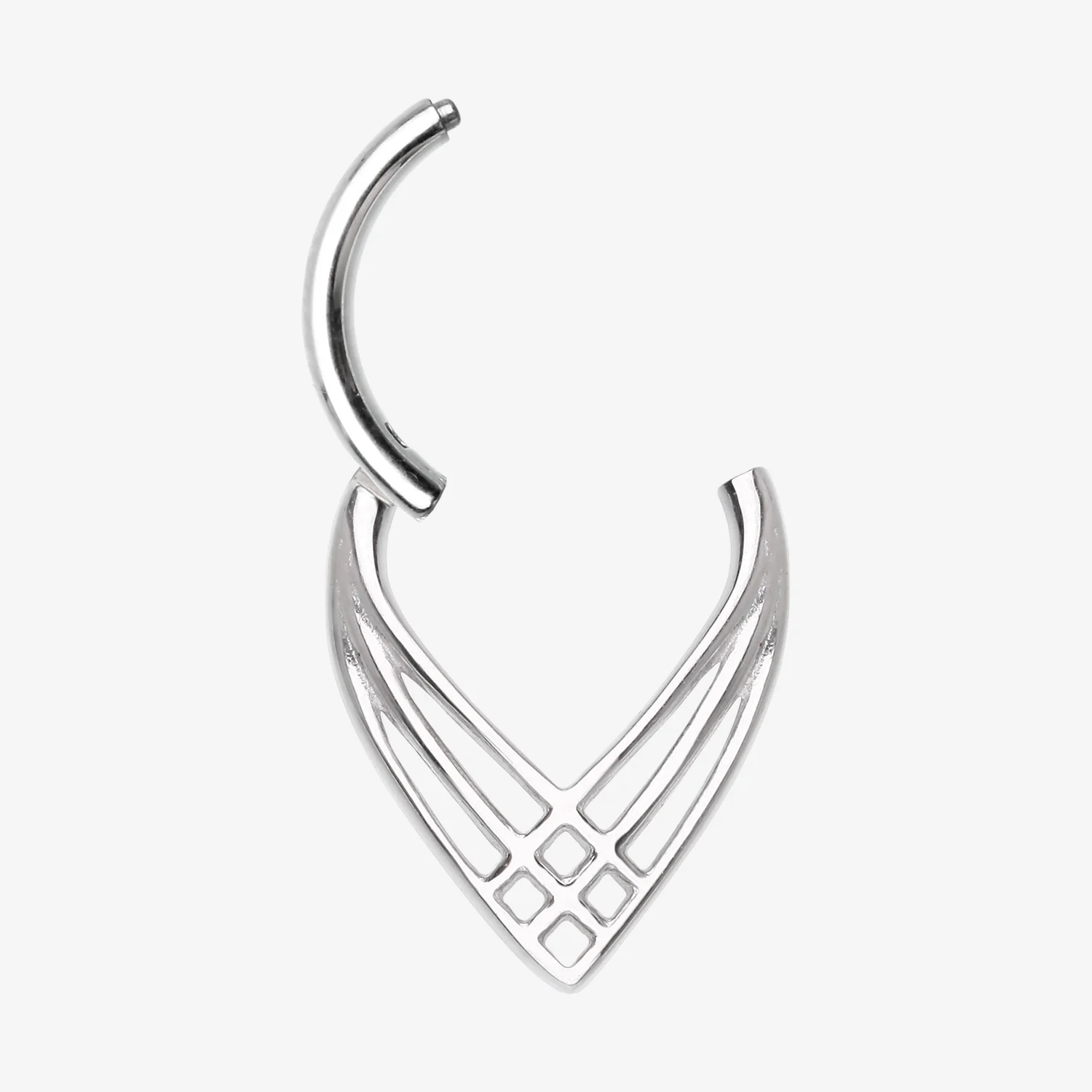 Triple Cross Weave Clicker Hoop Ring - Image 2