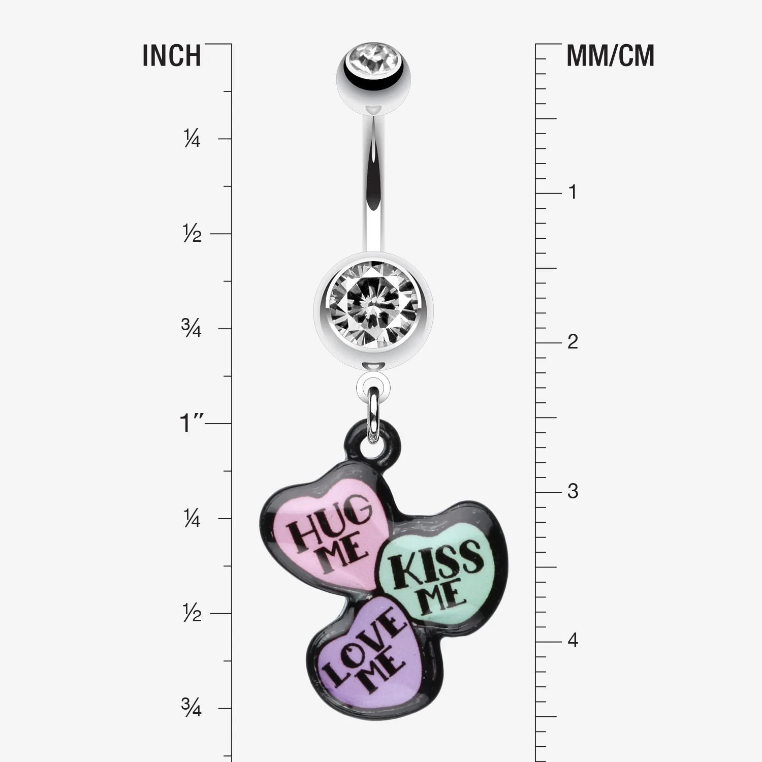 Triple Heart Statement Belly Ring - Image 2