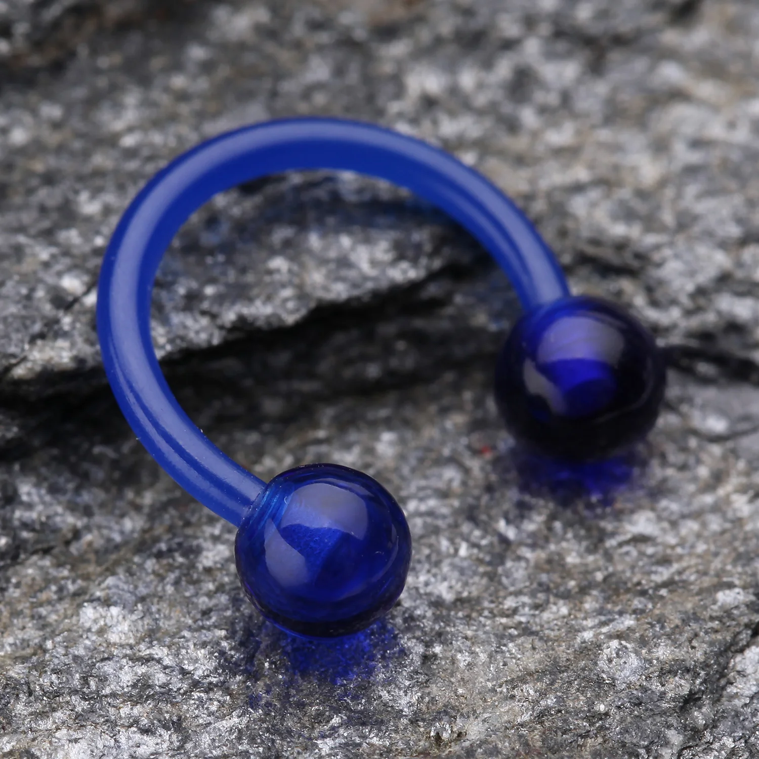 UV Acrylic Flexible Shaft Horseshoe Circular Barbell - Image 2