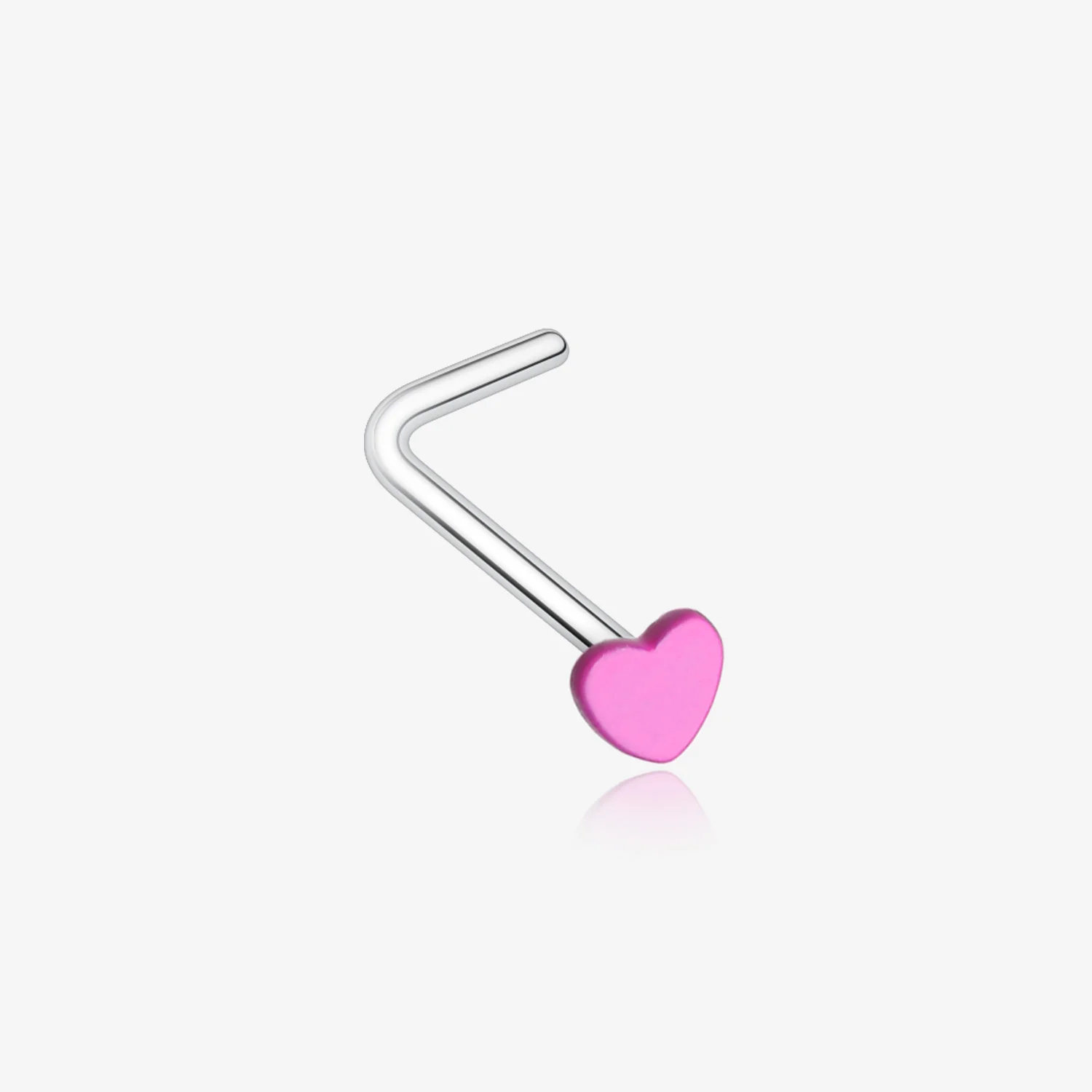Vibrant Enamel Heart L-Shaped Nose Ring