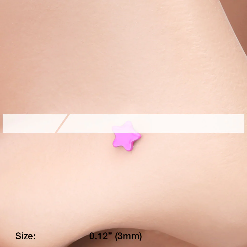 Vibrant Enamel Star Nose Stud Ring - Image 3