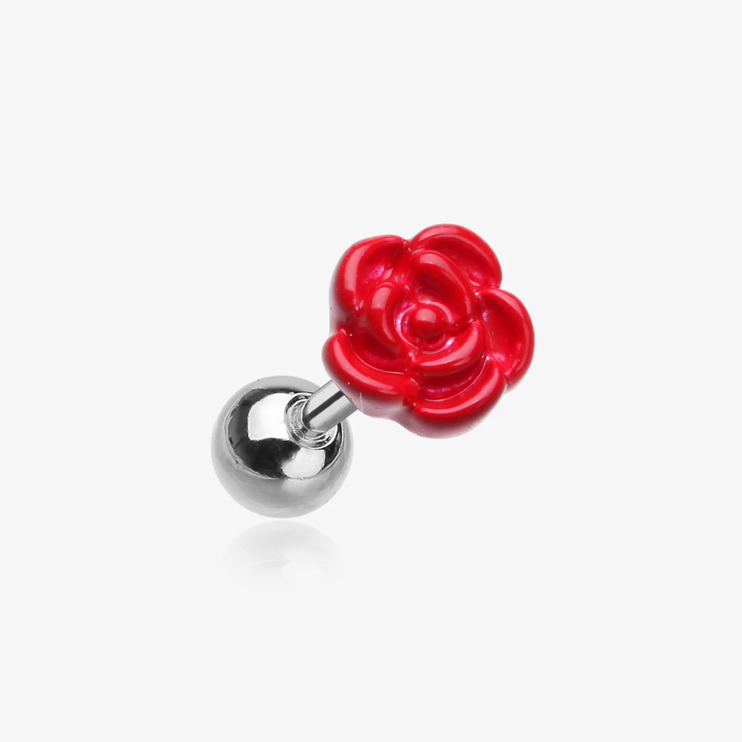 Vibrant Rose Blossom Cartilage Tragus Earring