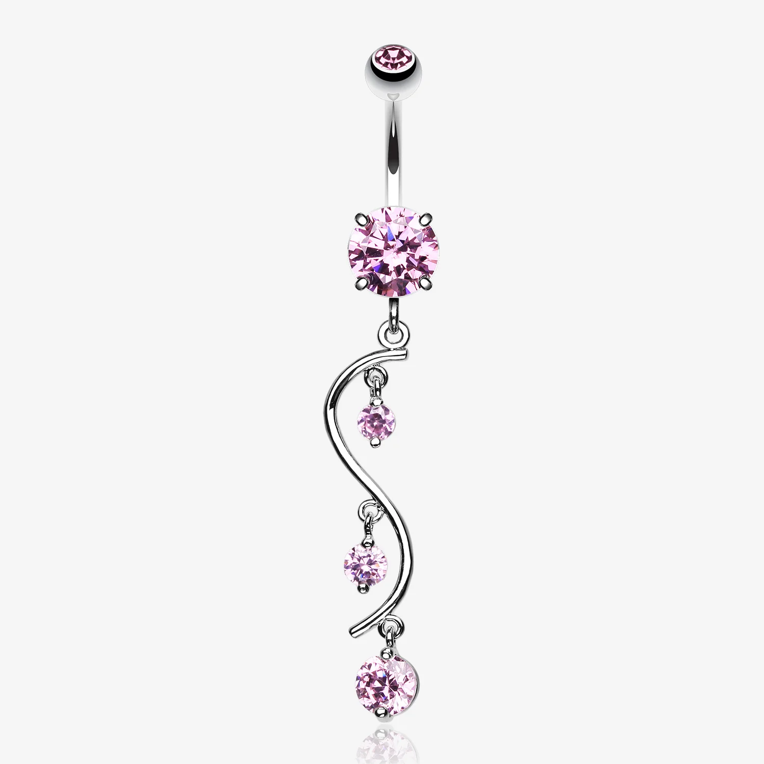 Vine Swirl Sparkle Belly Ring