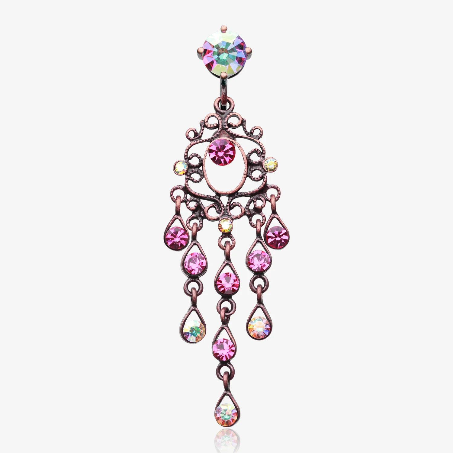 Vintage Boho Chandelier Reverse Belly Button Ring