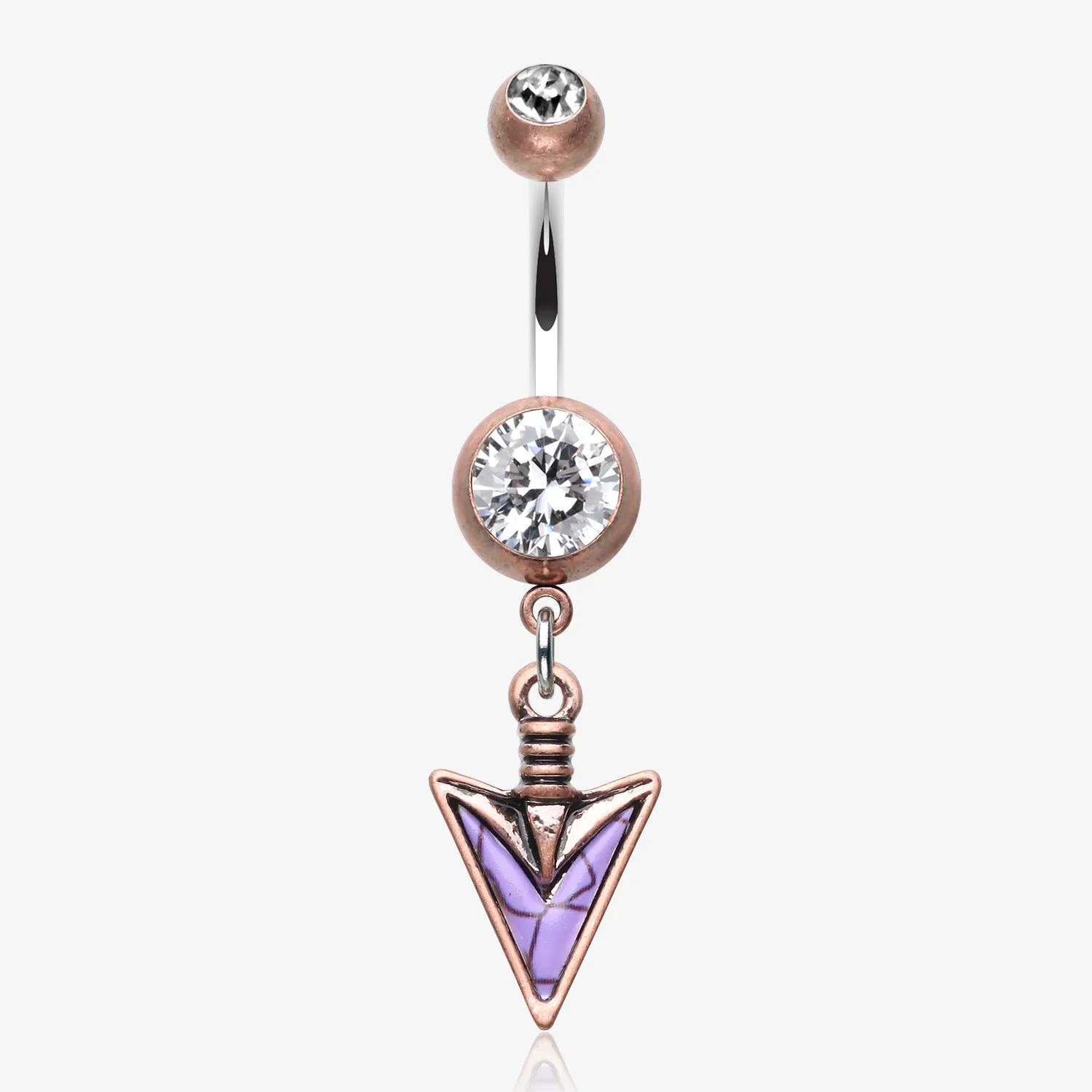 Vintage Boho Stone Spear Belly Button Ring