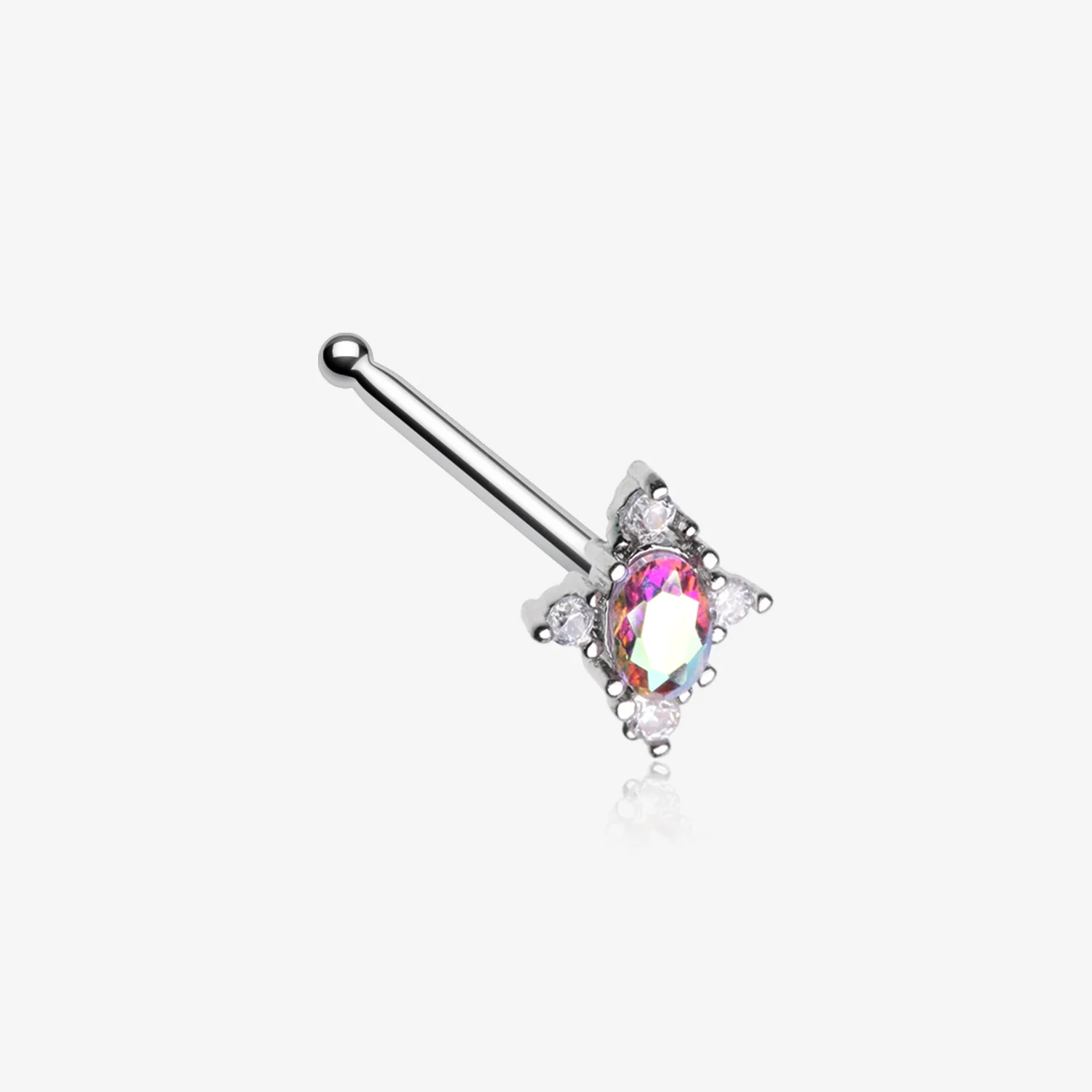Vintage Elegance Aurora Sparkle Nose Stud Ring