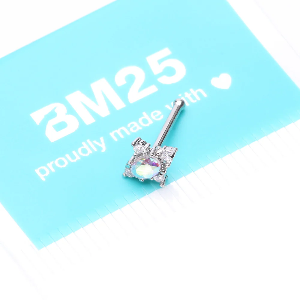 Vintage Elegance Aurora Sparkle Nose Stud Ring - Image 5