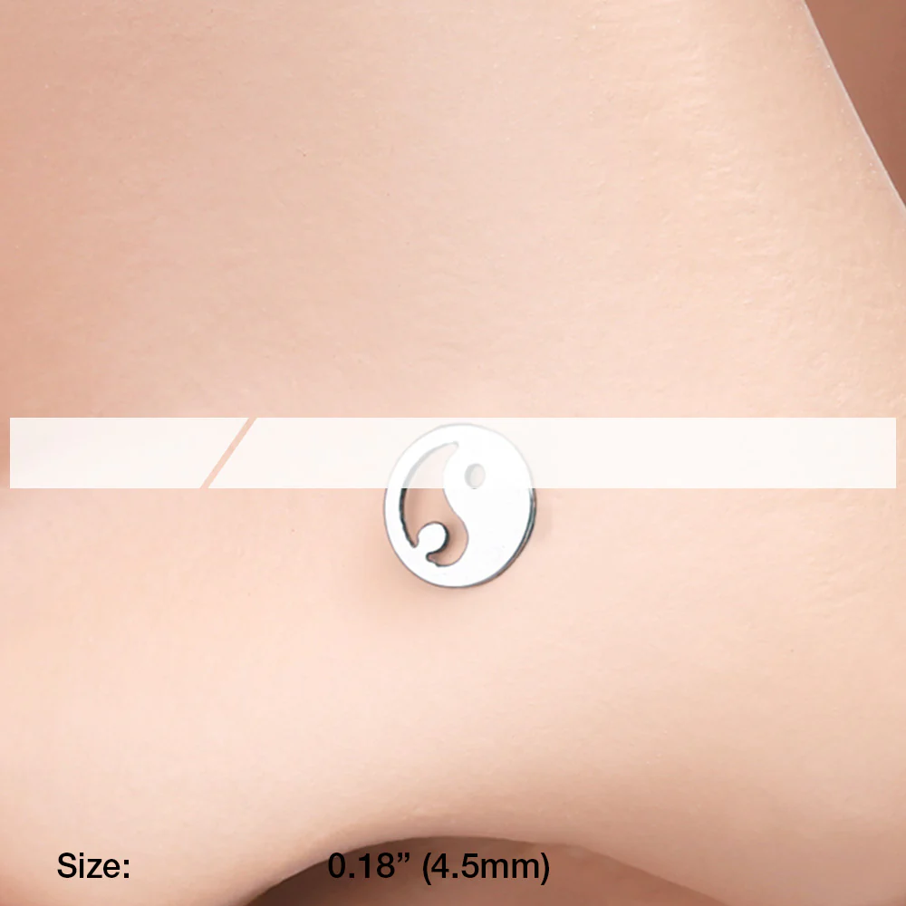 Yin Yang Tao Nose Stud Ring - Image 3